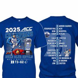 Blue Devils Cardinals 73 62 ACC Champions 2025 Shirt Blue Devils Cardinals 73 62 ACC Champions 2025 Shirt