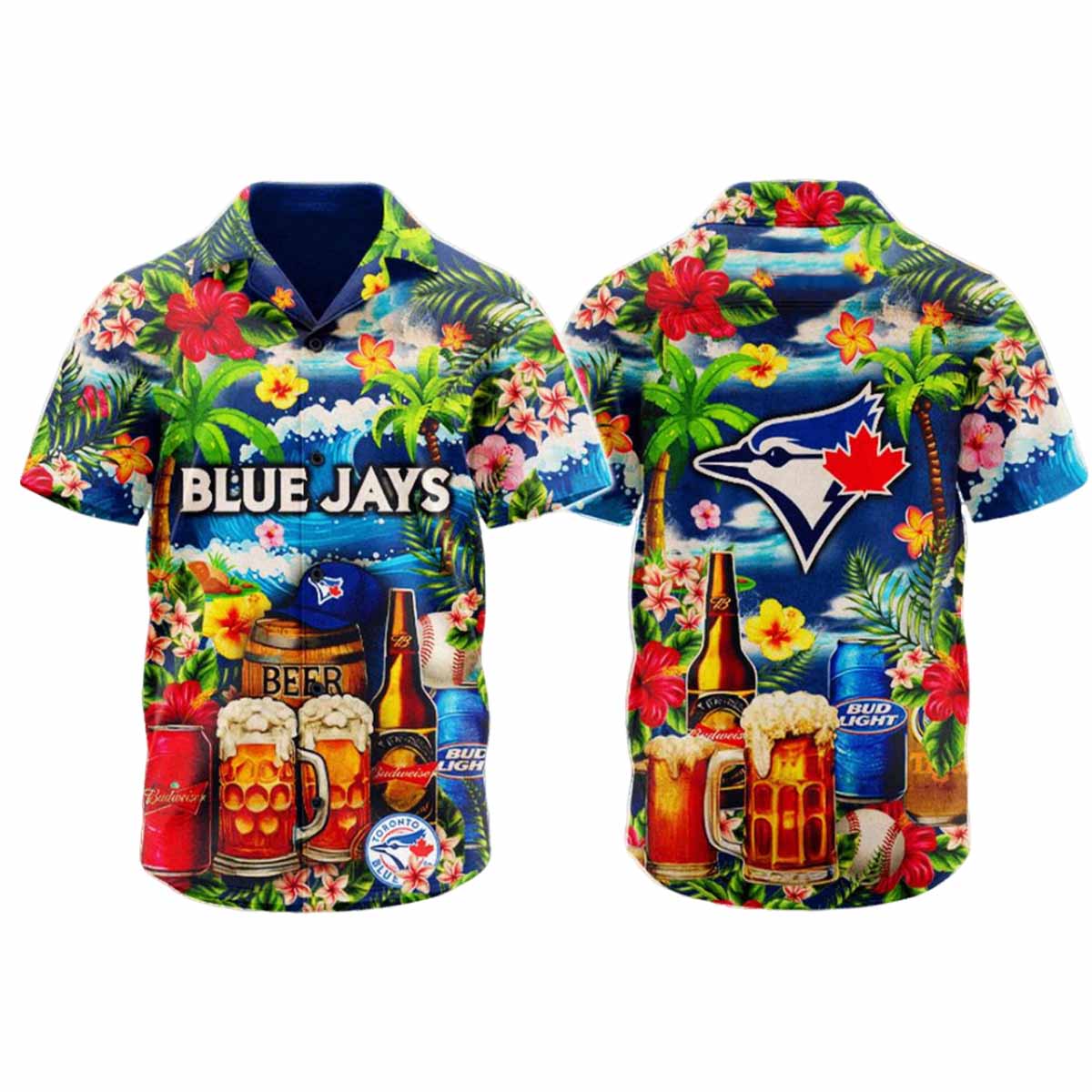 Blue Jays Summer Sun's Out Beer's Out Hawaiian Shirt Blue Jays Summer Sun's Out Beer's Out Hawaiian Shirt