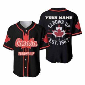Canada Elbows Up Est 1867 Custom Baseball Jersey Canada Elbows Up Est 1867 Custom Baseball Jersey
