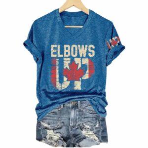 Canada Elbows Up V Neck T Shirt