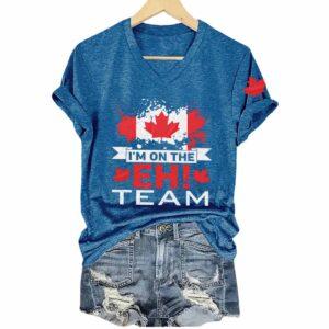 Canada I'm On The Eh Team V Neck T Shirt