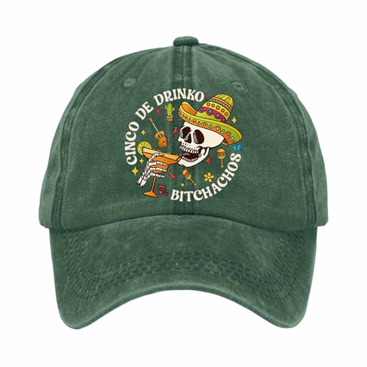 Cinco De Drinko Bitchachos Print Cap Cinco De Drinko Bitchachos Print Cap