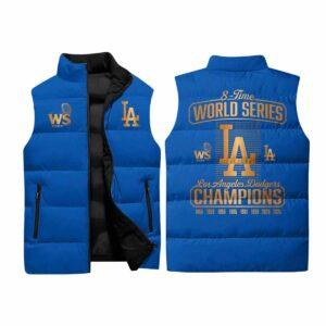 Dodgers 8 Time World Series Champions Puffer Vest Dodgers 8 Time World Series Champions Puffer Vest