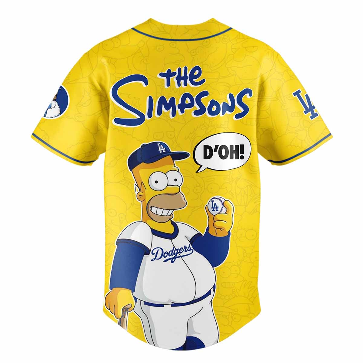 Dodgers The Simpsons 2025 Baseball Jersey Dodgers The Simpsons 2025 Baseball Jersey