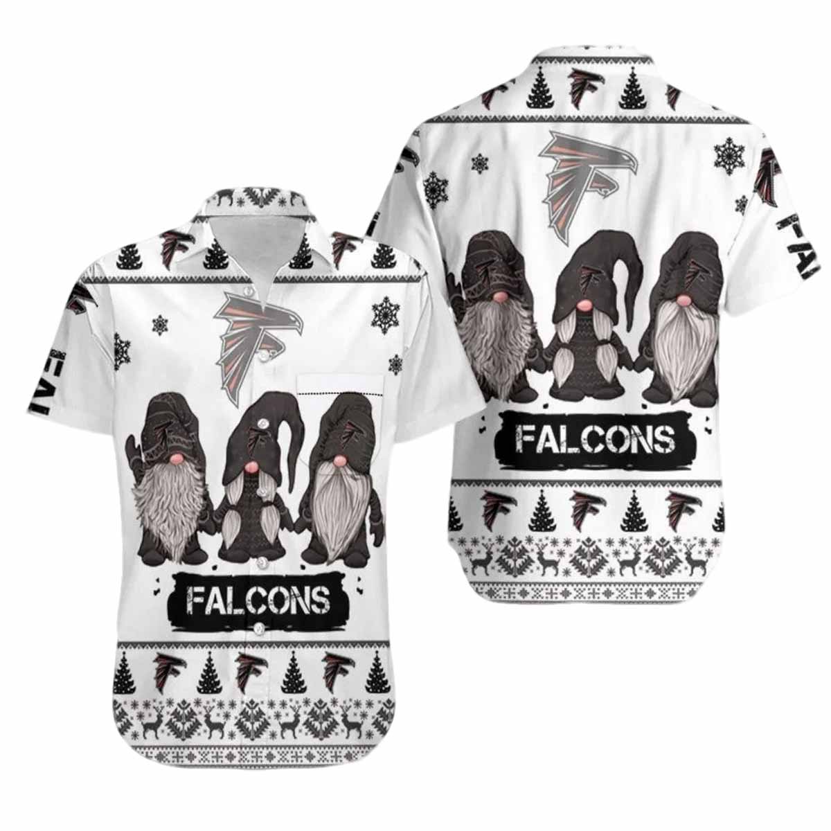 Falcons Winter Gnome Hawaiian Shirt Falcons Winter Gnome Hawaiian Shirt