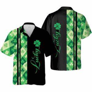Green Lucky Shamrock St Patricks Day Hawaiian Shirt