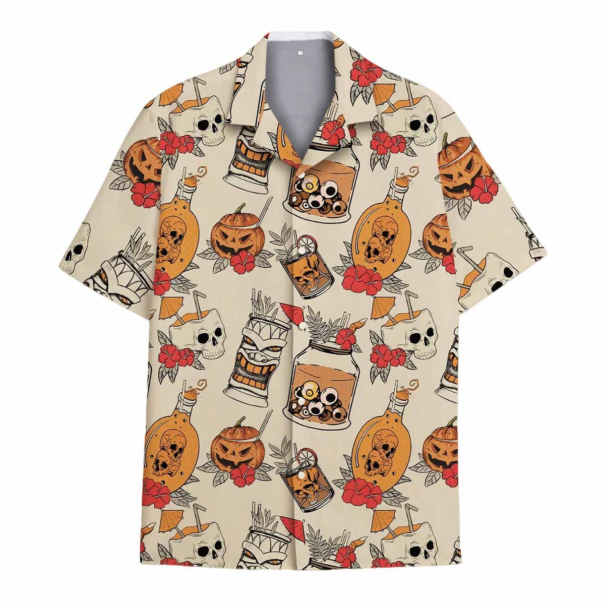 Halloween Tiki Hawaiian Shirt Halloween Tiki Hawaiian Shirt
