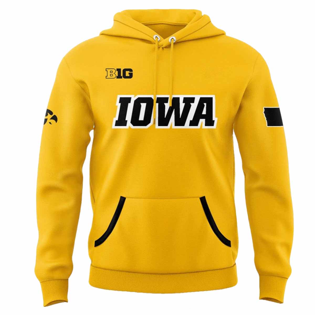 Hawkeyes Softball 2025 Yellow Hoodie Hawkeyes Softball 2025 Yellow Hoodie