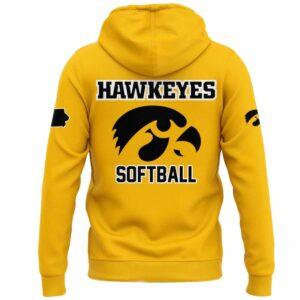Hawkeyes Softball 2025 Yellow Hoodie 1 Hawkeyes Softball 2025 Yellow Hoodie