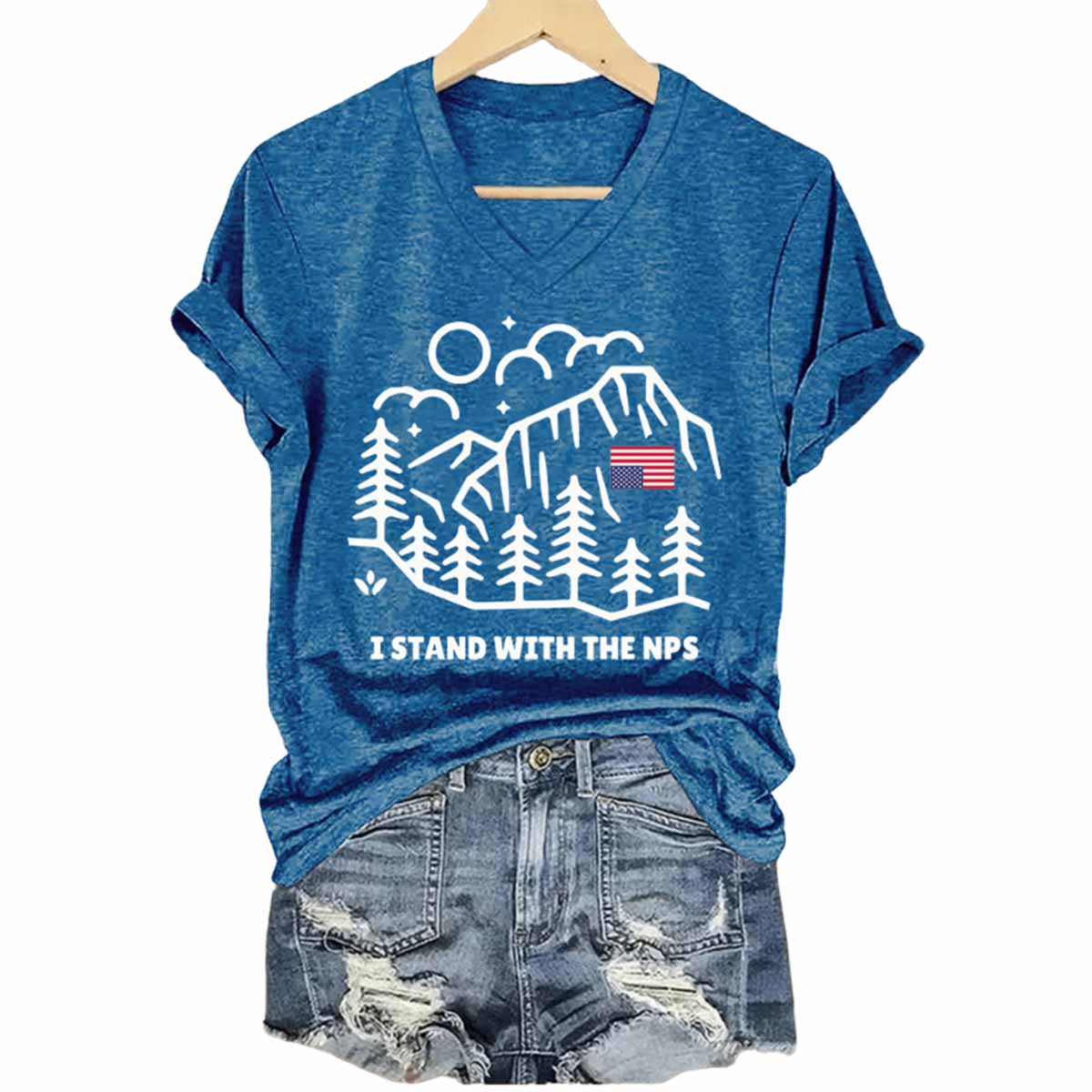 I Stand With The NPS V-Neck T-Shirt I Stand With The NPS V-Neck T-Shirt