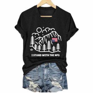 I Stand With The NPS V Neck T Shirt