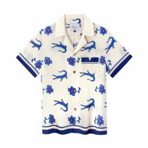 Lochlan Ratliff The White Lotus Crocodile Flower Shirt Lochlan Ratliff The White Lotus Crocodile Flower Shirt