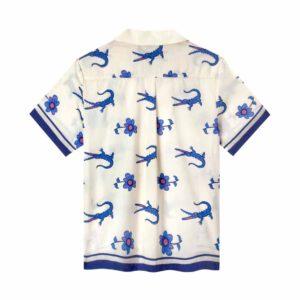 Lochlan Ratliff The White Lotus Crocodile Flower Shirt8