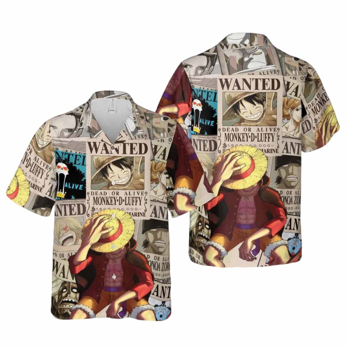 Luffy Straw Hat Hawaiian Shirt Luffy Straw Hat Hawaiian Shirt