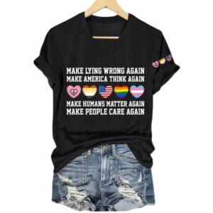 Make Lying Wrong Again Make America Think Again Shirt Make Lying Wrong Again Make America Think Again Shirt