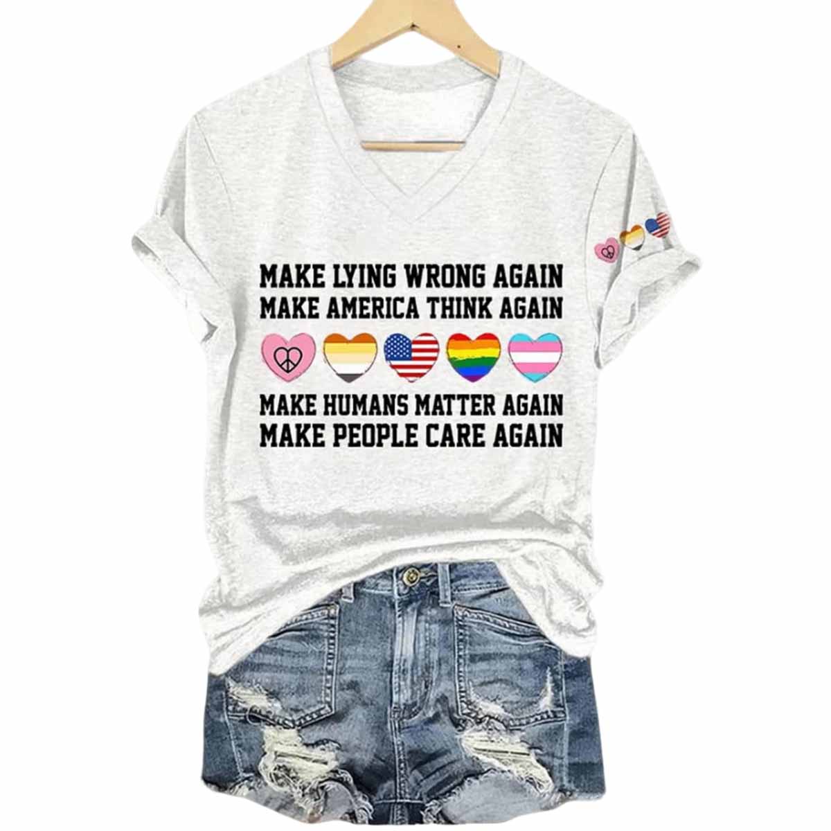 Make Lying Wrong Again Make America Think Again Shirt Make Lying Wrong Again Make America Think Again Shirt