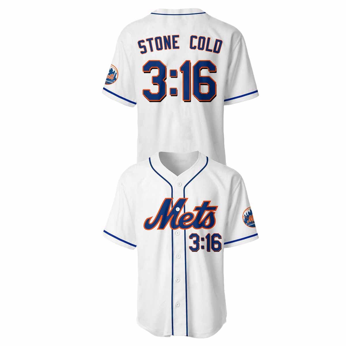 Mets Stone Cold Baseball Jersey Mets Stone Cold Baseball Jersey