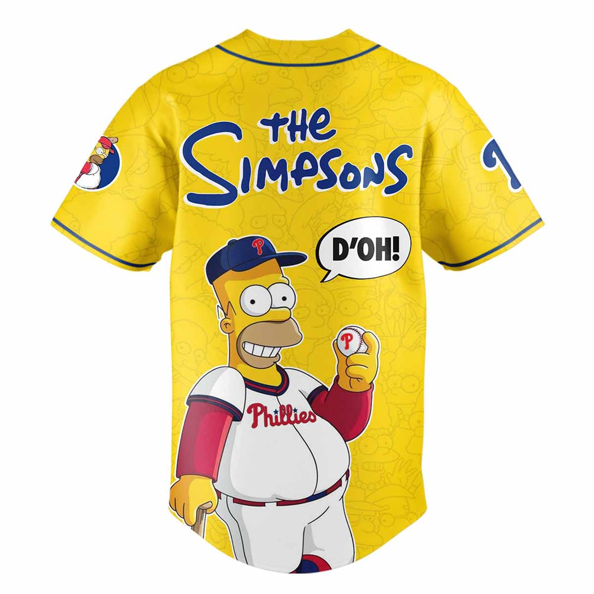 Phillies The Simpsons 2025 Baseball Jersey Phillies The Simpsons 2025 Baseball Jersey