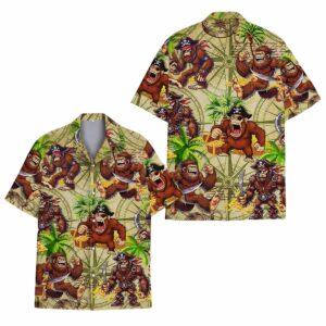 Pirate Bigfoot Squatch Treasure Map Hawaiian Shirt 1 Pirate Bigfoot Squatch Treasure Map Hawaiian Shirt