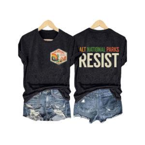 Retro ALT National Parks Resist V-Neck T-Shirt Retro ALT National Parks Resist V-Neck T-Shirt