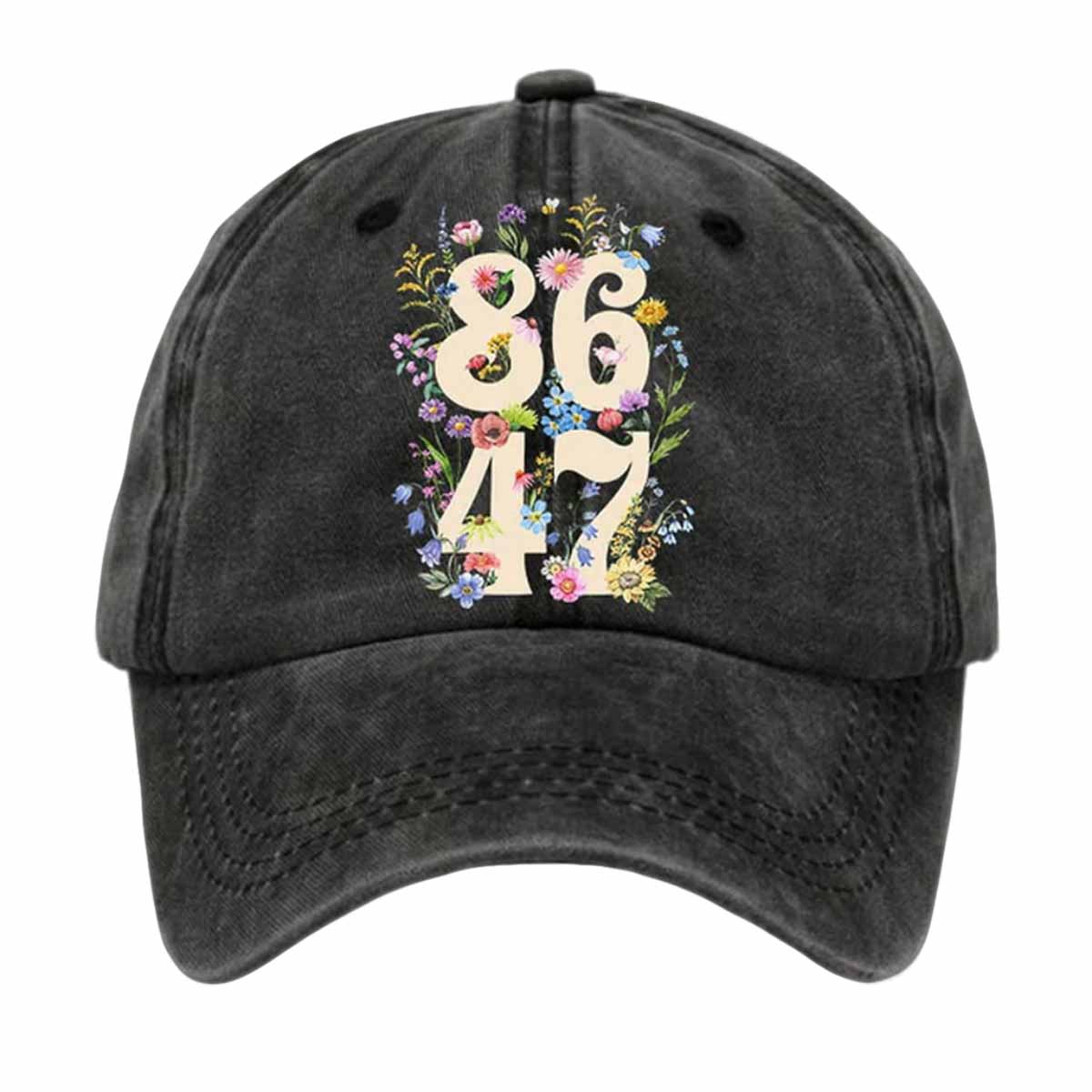 Retro Flowers 8647 Print Hat Retro Flowers 8647 Print Hat