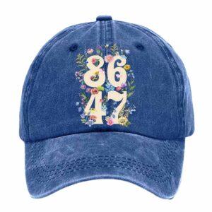 Retro Flowers 8647 Print Hat 1 Retro Flowers 8647 Print Hat