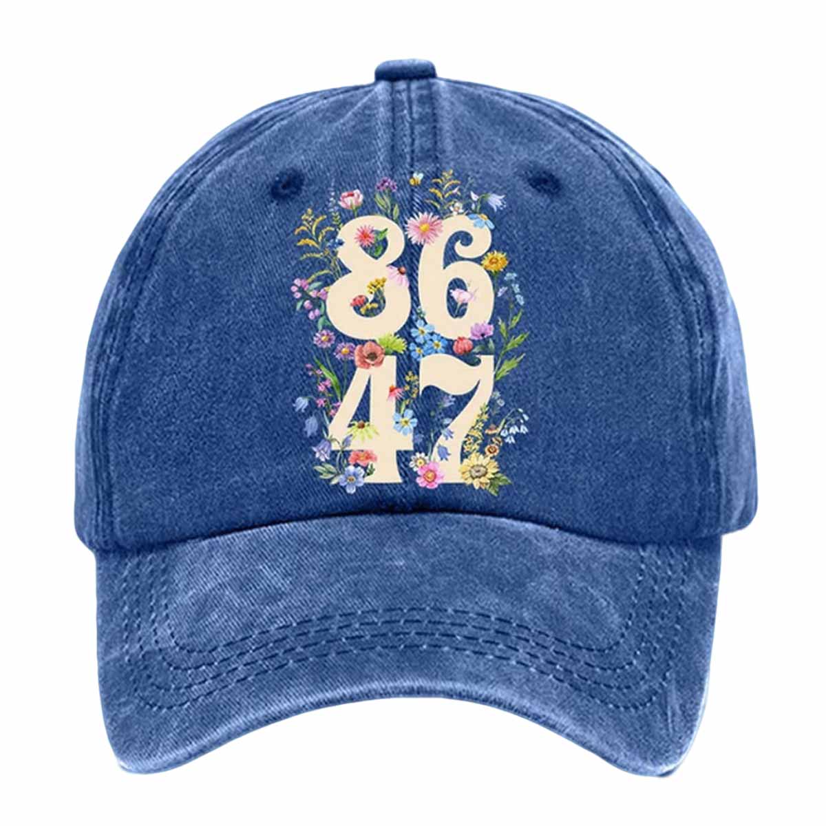 Retro Flowers 8647 Print Hat Retro Flowers 8647 Print Hat