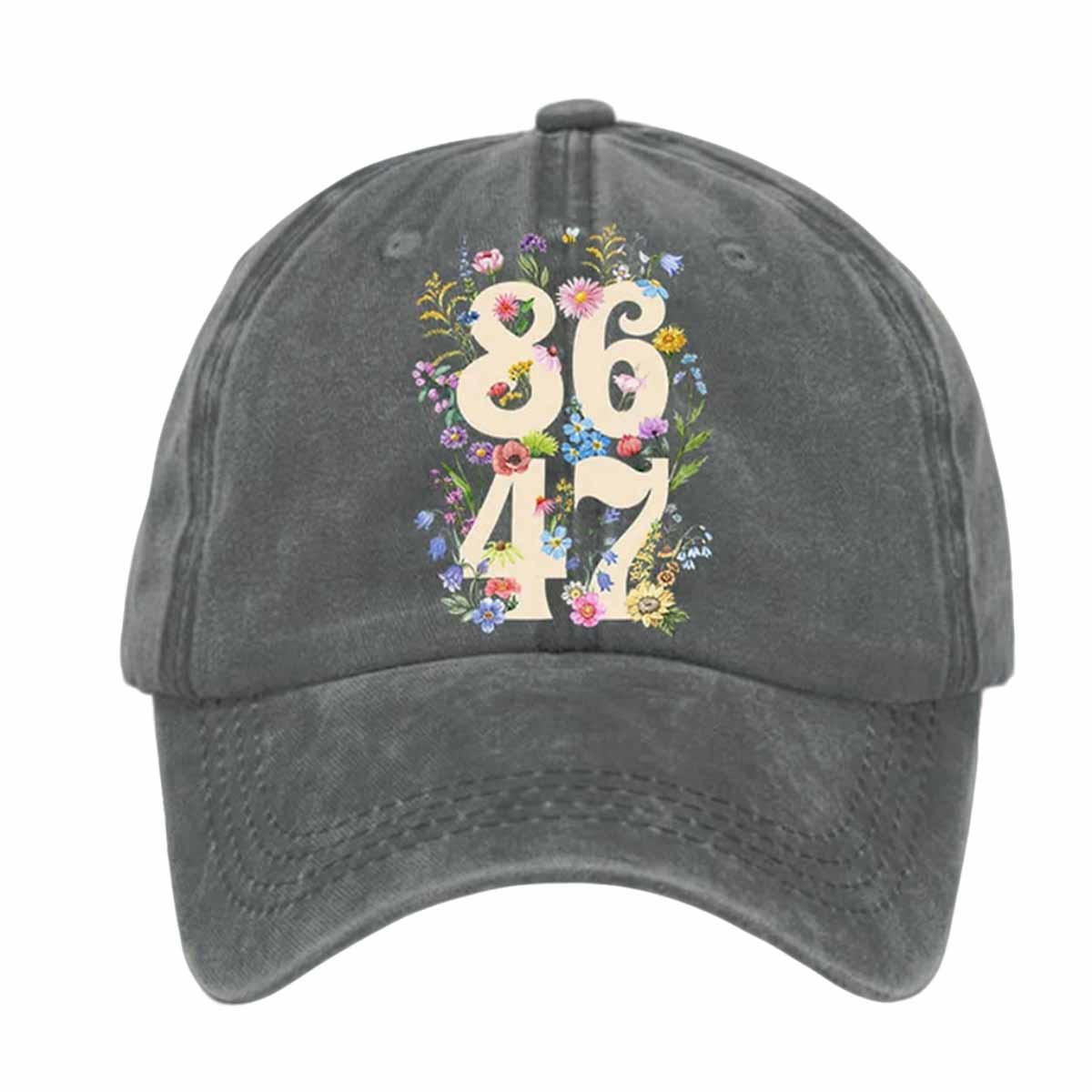 Retro Flowers 8647 Print Hat Retro Flowers 8647 Print Hat