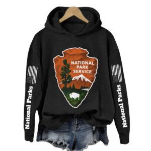 Retro National Park Service Printed Hoodie 1 Retro National Park Service Printed Hoodie2