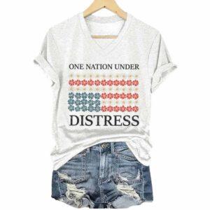 Retro One Nation Under Distress America Shirt Retro One Nation Under Distress America Shirt