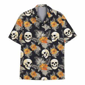 Skull And Hibiscus Hawaiian Shirt 1 Skull And Hibiscus Hawaiian Shirt