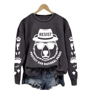 Smokey Bear Resist Protect Our National Parks Hoodie1