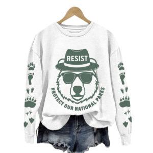 Smokey Bear Resist Protect Our National Parks Hoodie14