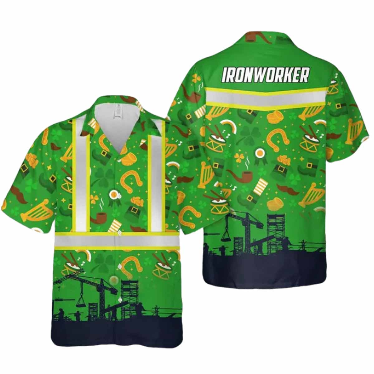 St Patrick's Day Ironworker Hawaiian Shirt St Patricks Day Ironworker Hawaiian Shirt