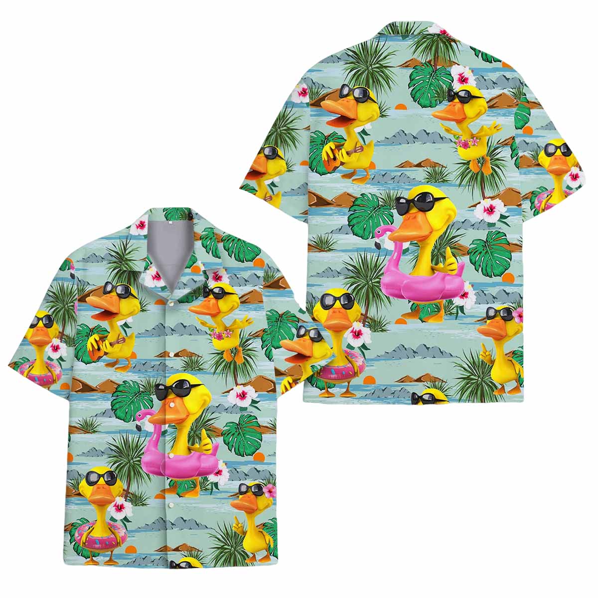 Summer Duck Tropical Hawaiian Shirt Summer Duck Tropical Hawaiian Shirt