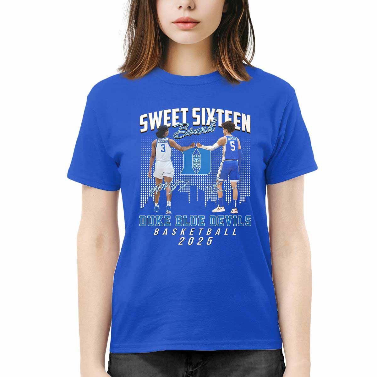 Sweet Sixteen Bound Blue Devil Basketball 2025 Shirt Sweet Sixteen Bound Blue Devil Basketball 2025 Shirt