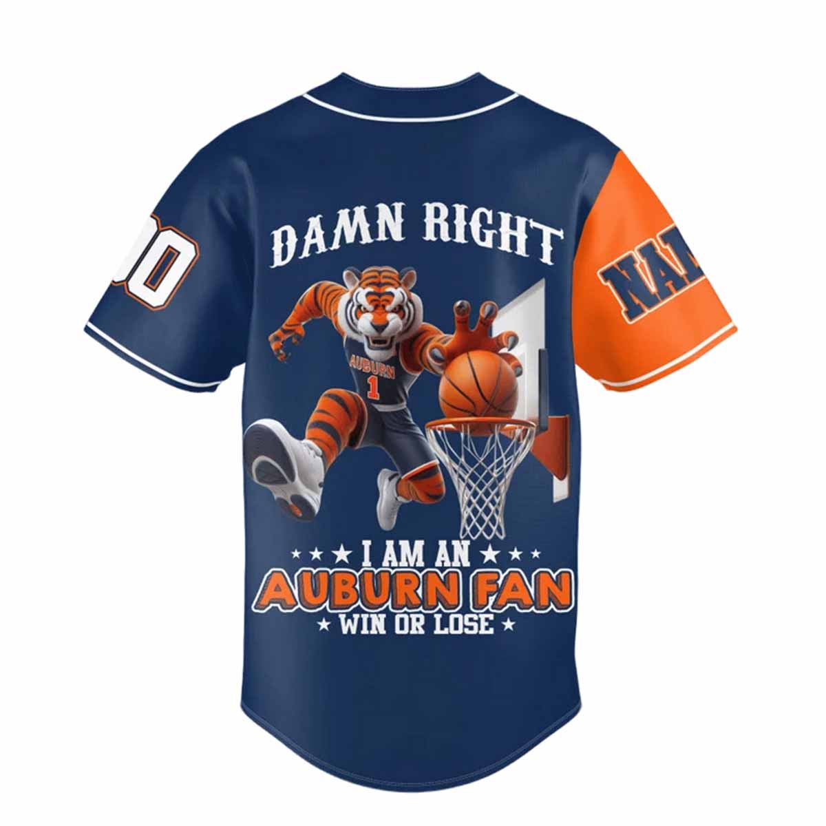 Tigers Damn Right I Am An Auburn Fan Win or Lose Jersey Tigers Damn Right I Am An Auburn Fan Win or Lose Jersey