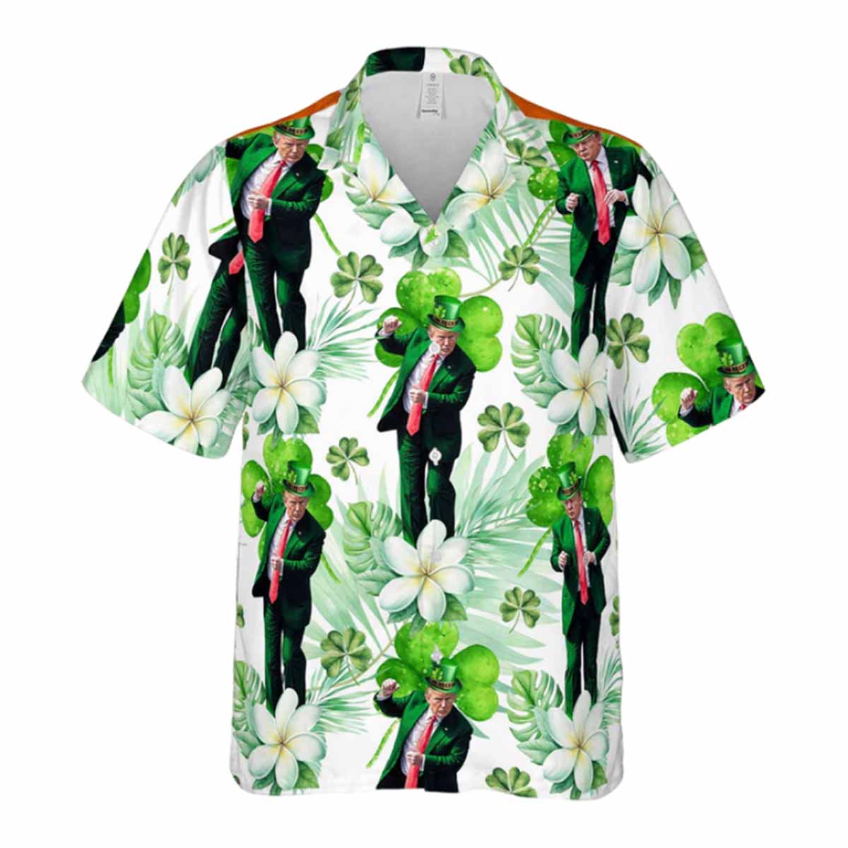 Trump Funny Dancing Irish Flag Hawaiian Shirt Trump Funny Dancing Irish Flag Hawaiian Shirt