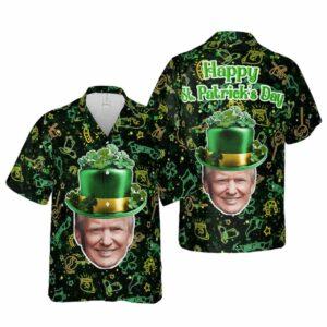 Trump Happy St Patricks Day Day Hawaiian Shirt Trump Happy St Patricks Day Day Hawaiian Shirt