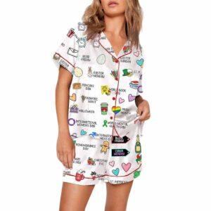 UK Yearly Events Planner Pajama Set
