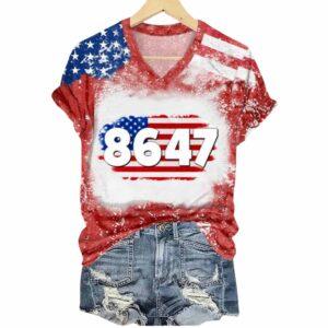 V-Neck 8647 Print Tie-Dye T-Shirt V-Neck 8647 Print Tie-Dye T-Shirt