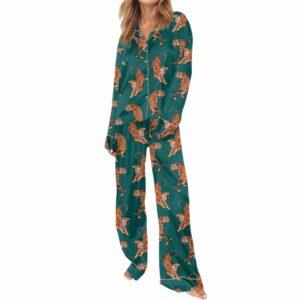 Vintage Tiger Pajama Set For Women