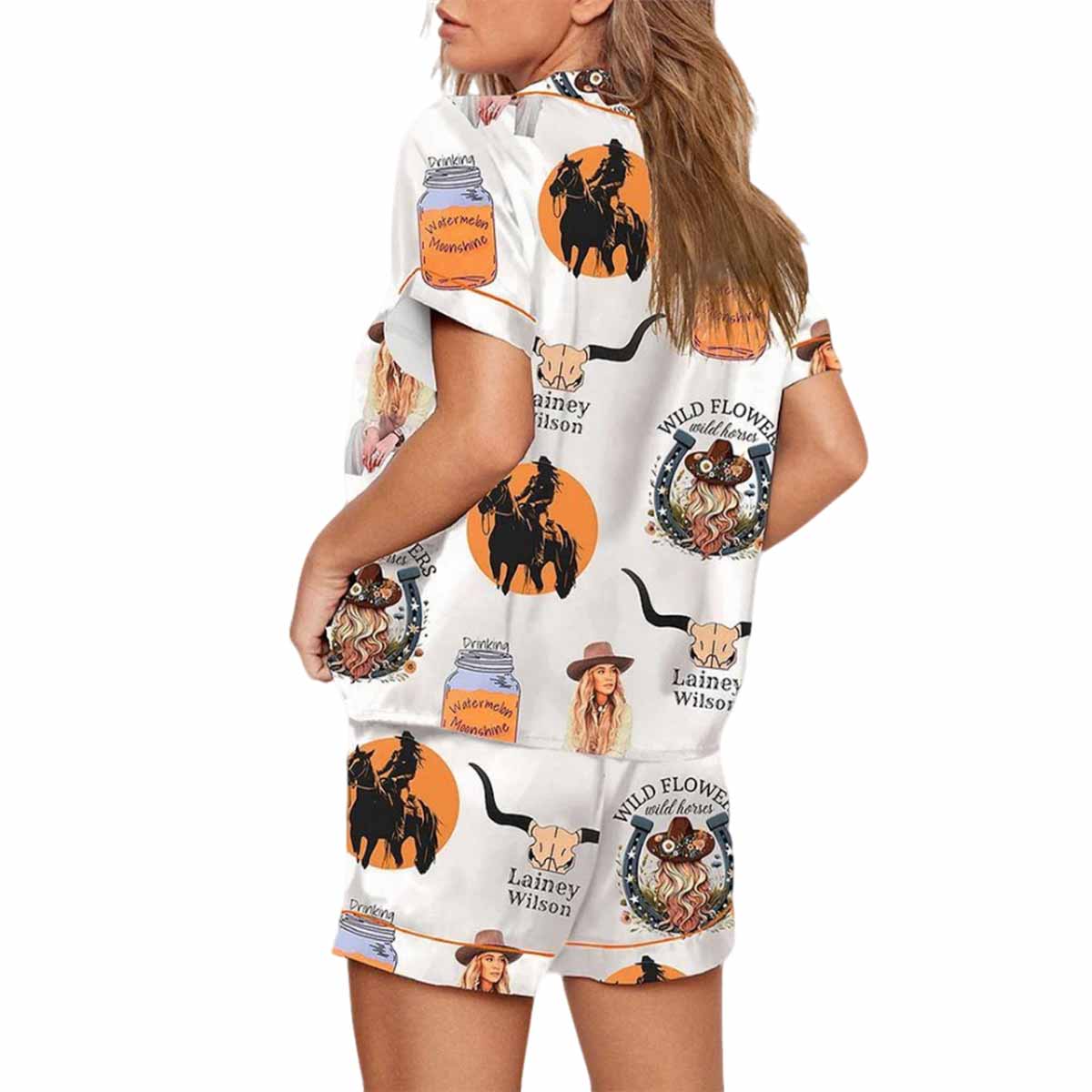 Wild Flowers Wild Horses Lainey Wilson Print Pajama Set Wild Flowers Wild Horses Lainey Wilson Print Pajama Set