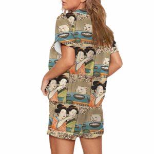 Woman Yelling at a Cat Japanese Meme Pajama Set