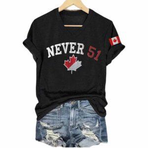 Women’s Canada Never 51 V-Neck T-Shirt Women’s Canada Never 51 V-Neck T-Shirt