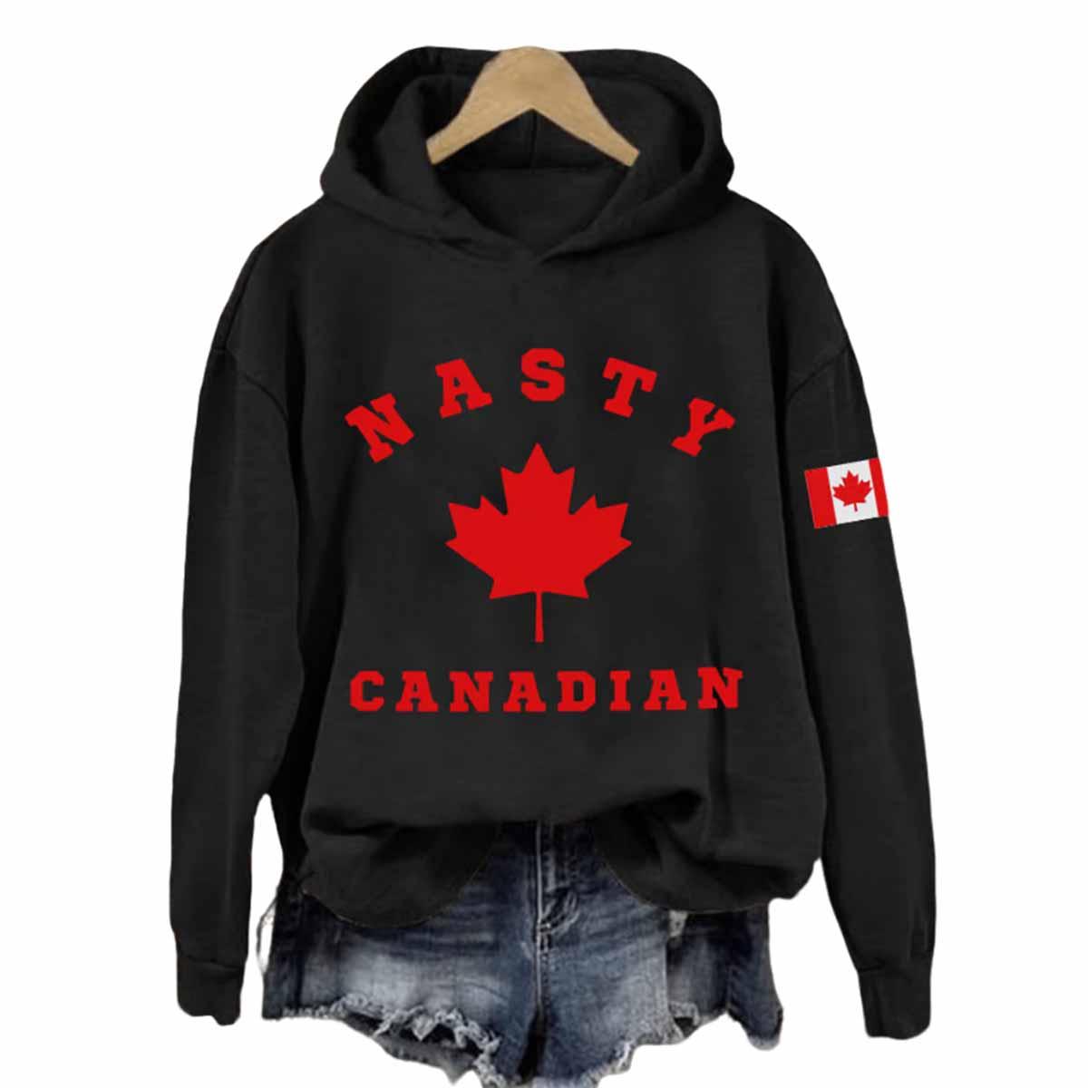 Women's Nasty Canadians Print Hoodie Women's Nasty Canadians Print Hoodie