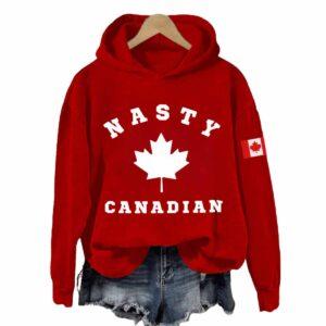 Women's Nasty Canadians Print Hoodie 2 Women's Nasty Canadians Print Hoodie