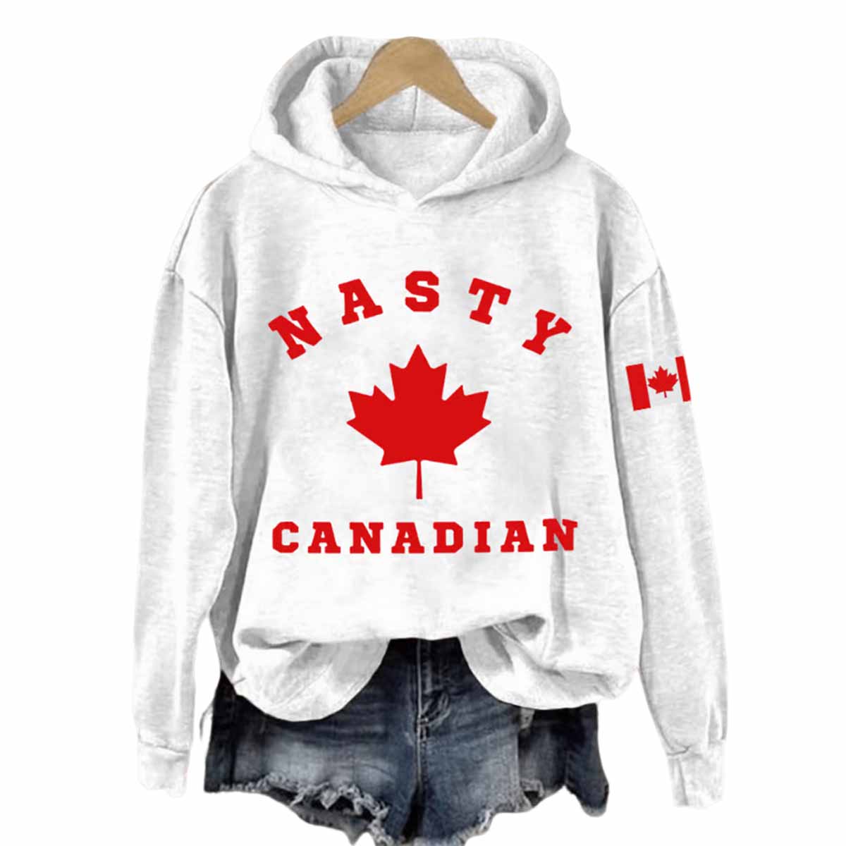 Women’s Nasty Canadians Print Hoodie Women’s Nasty Canadians Print Hoodie
