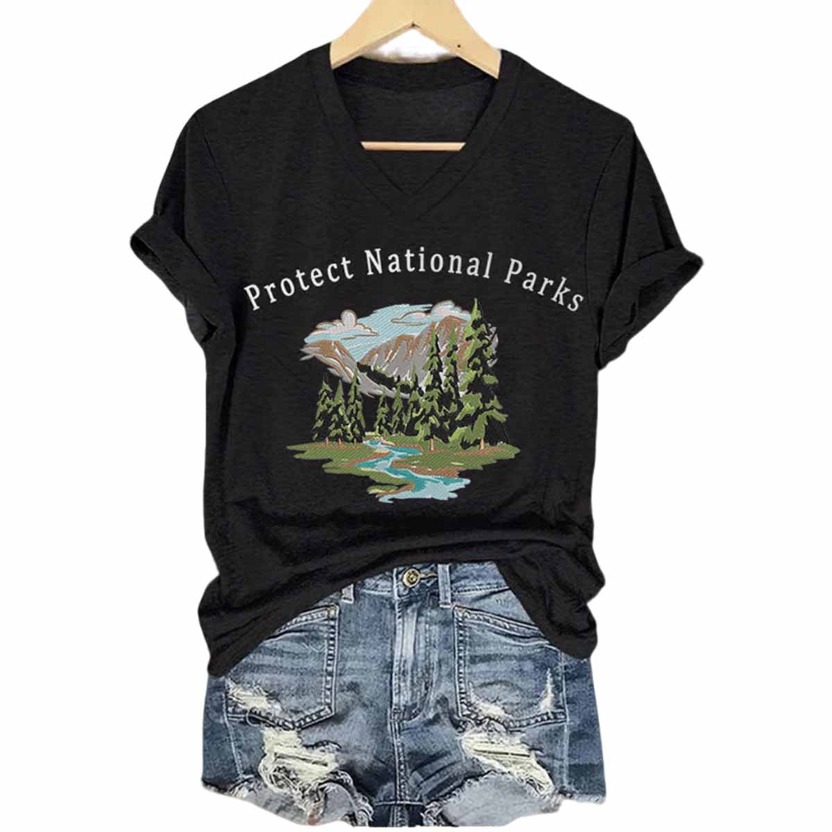 Women’s Protect National Parks V-neck T-shirt Women’s Protect National Parks V-neck T-shirt