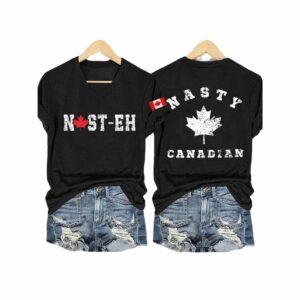 Women’s Retro Nasty Canadians Print T-Shirt Women’s Retro Nasty Canadians Print T-Shirt